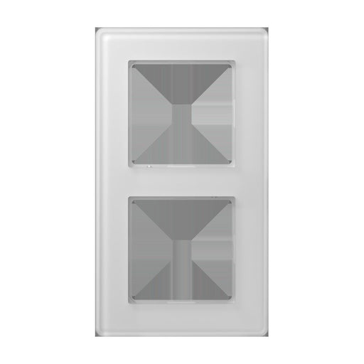 Jung - Abdeckrahmen Glasrahmen 2fach AV 582 GLM WW alpinweiß (Glas)
