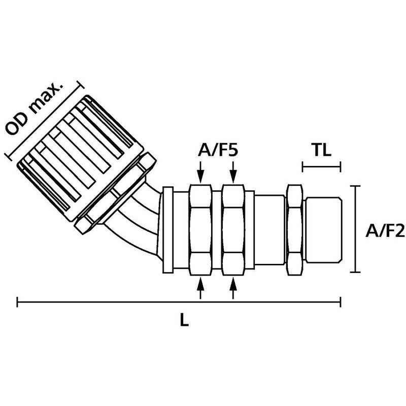 HellermannTyton - Kunststoff-Wellschlauch-Verschraubung KS-Verschraubung HG28-45CG-M25 IP66 − 10 Stück