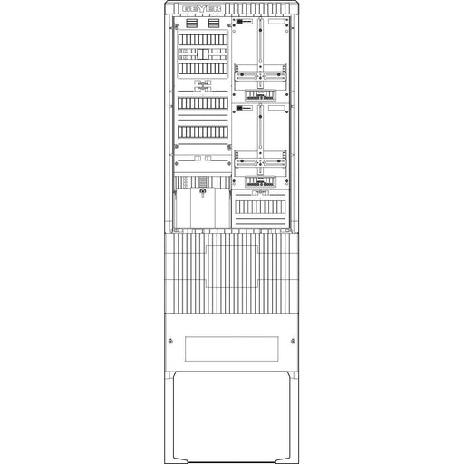 ABN - Zähler-Komplettschrank Zähleranschlusssäule SZ205ZA2402 2 ZP APZ 4pol