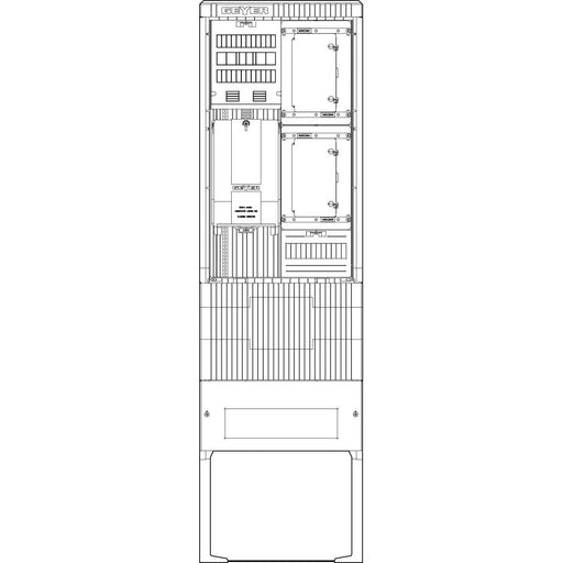 ABN - Zähler-Komplettschrank Zähleranschlusssäule SZ205ZZ2403 2 ZP 4pol