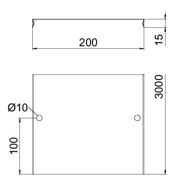OBO Bettermann - Deckel für Kabeltragsystem Deckel rastbar DGRR 200 FT f.Gitterrinne − 3 Meter