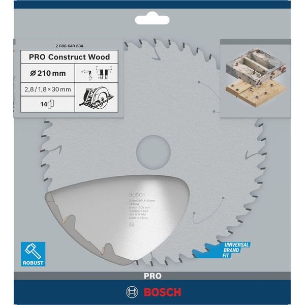 Bosch - Kreissägeblatt PRO Construct Wood 2608640634 Kreissägeblatt 210 x