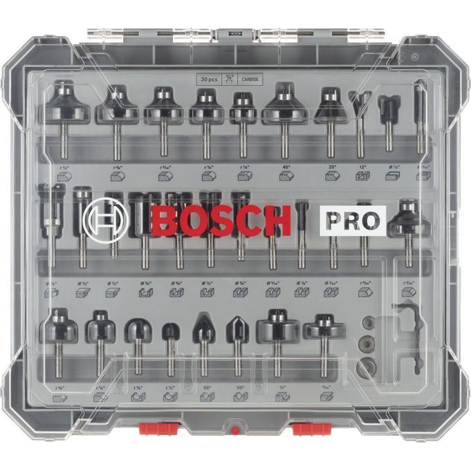 Bosch - Werkzeugset PRO Fräsersatz gemischt, 2607017476 Schaft 1/4