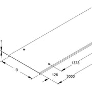 Niedax - Deckel für Kabeltragsystem Kabelrinnendeckel RDVS 200 − 3 Meter