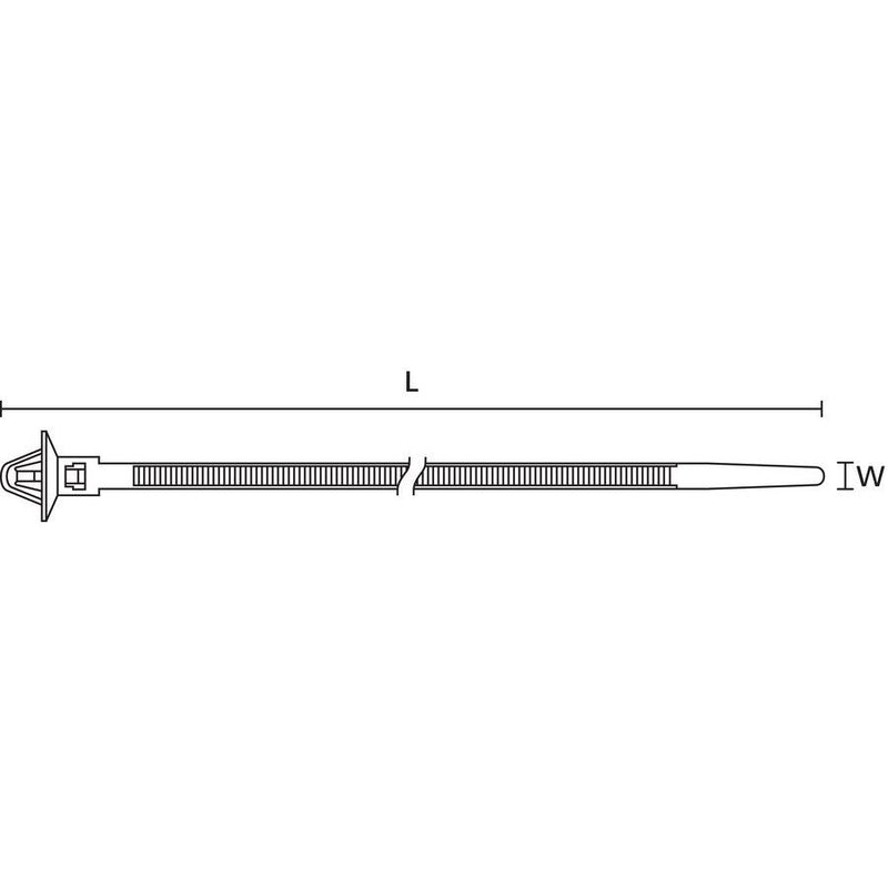HellermannTyton - Kabelbinder Befestigungsbinder 126-00065(500) 163x4,6 mm − 500 Stück