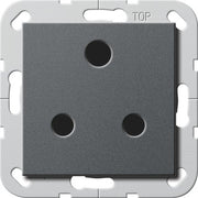 Gira - Steckdose Round Pin 15A 277428 abschaltbar anth