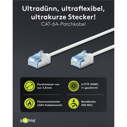 Goobay - Patchkabel Kupfer Patchkabel U/FTP Cat6 74328 Ultraflexibel,slim,w