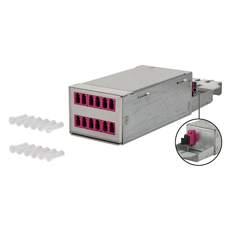 Metz Connect - Moduleinsatz für Patchpanel LWL DCCS Baugruppe OM4 130D217JM0000B 6xLC-Duplex/1xMTP-M