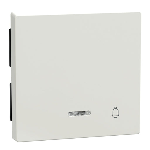 Merten - Abdeckung/Bedienelement für Installationsschalterprogramme Wippe Kontr.Fenster pws/gl 435819 Aufdruck Klingel