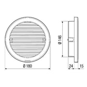 Maico - Zubehör/Ersatzteile für Ventilatoren Außenabdeckung PP 45 AKR weiß, E-Set PP45