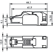 Telegärtner - Modularer Steckverbinder RJ45 100040203 MFP8-SL PNO D1-1.6 − 10 Stück