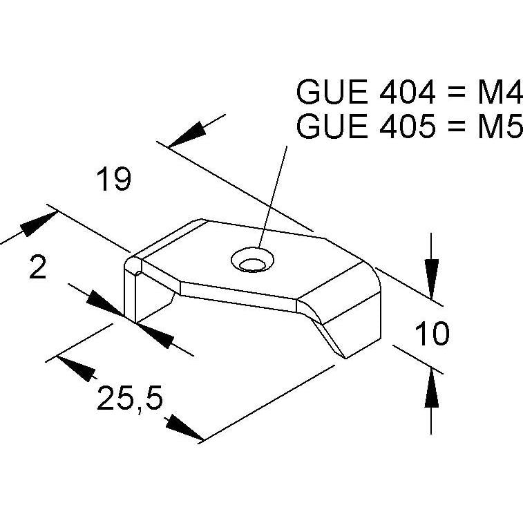 Niedax - Gleitmutter Gleitmuttern GUE 405 − 100 Stück
