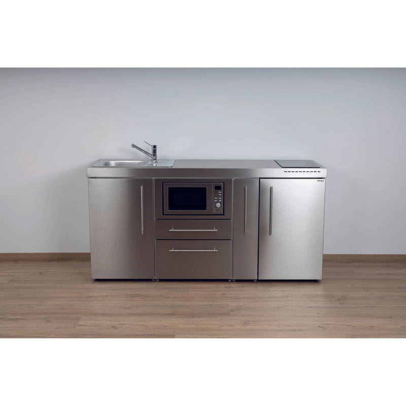 Stengel - Mini-Küche Miniküche Premiumline MPMES180AMWIKFrBl2Sn Edelstahl
