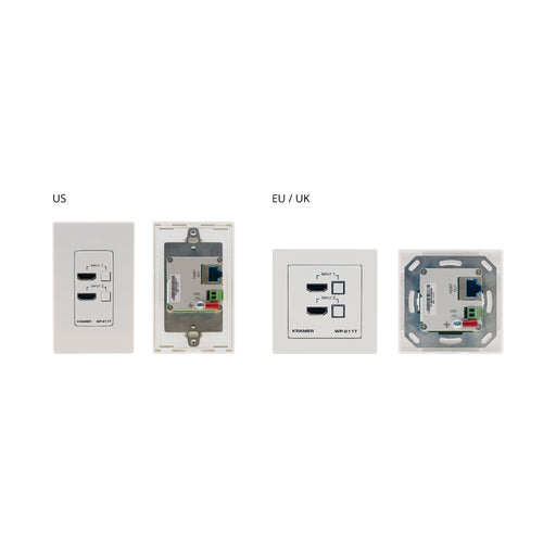 Kramer - Kommunikationstechnik-Adapter Wall-Plate Auto-Switcher WP-211T/US(W/B) 4K60 4:2:0 HDCP 2.2