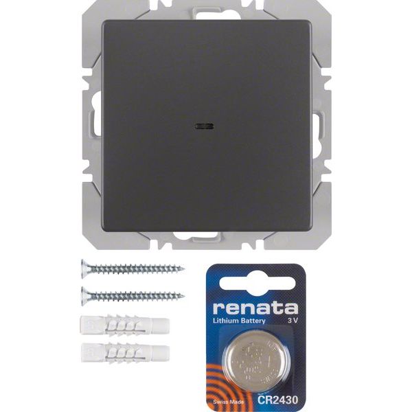 Berker - Bussystem-Hand-/Wandsender KNX-Funk Wandsender 1fach 85655226 anthrazit samt