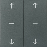 Berker - Abdeckung/Bedienelement für Installationsschalterprogramme Abdeckung Tastsensor-Modul 80961385 2-fach anthrazit