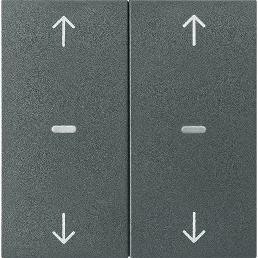 Berker - Abdeckung/Bedienelement für Installationsschalterprogramme Abdeckung Tastsensor-Modul 80961385 2-fach anthrazit