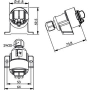 Telegärtner - Modularer Steckverbinder Anschlussdose 100022949 1xRJ45, Cat.6