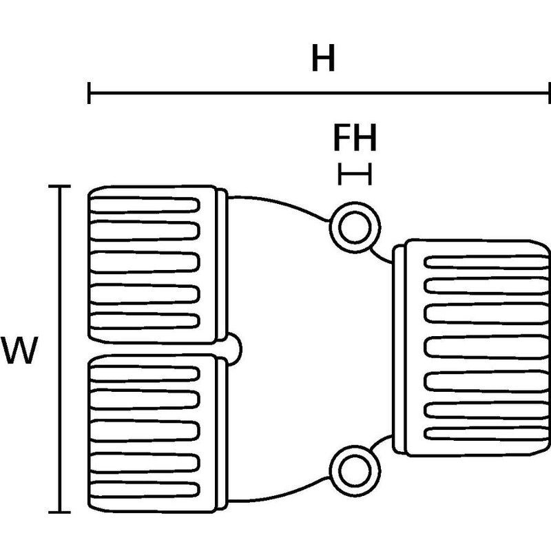 HellermannTyton - Verbinder für Wellschläuche Kunststoffverschraubung 166-25802(3) schwarz Y-Verteiler − 3 Stück