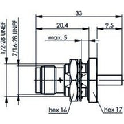 Telegärtner - Koax-Steckverbinder R-TNC Einbaubuchse 100023805 G7 RG-316/U − 5 Stück
