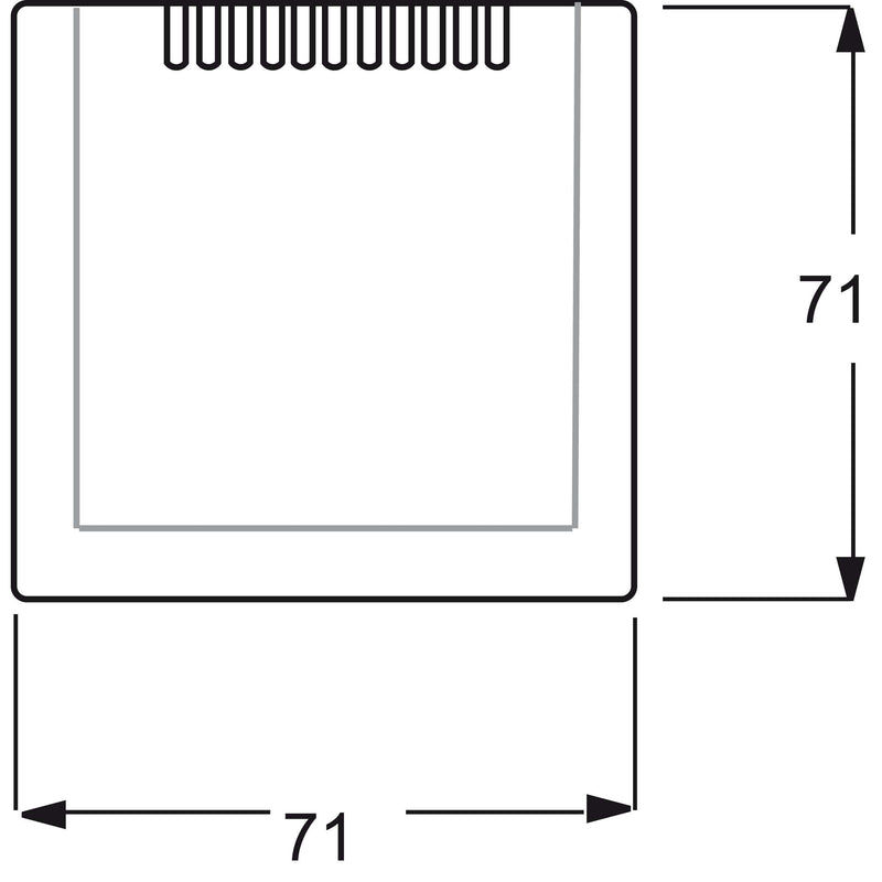Busch-Jaeger - Abdeckung/Bedienelement für Installationsschalterprogramme Zentralscheibe aws 6541-74 Kühlteil,UP-Drehdim