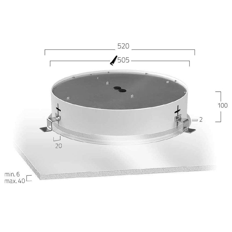 Lightnet - Decken-/Wandleuchte LED-Einbauleuchte BM4OSL-840M-D520 4000K