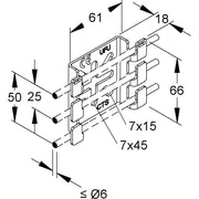 Niedax - Montagematerial für Kabeltragsystem Gitterrinnen-Montagebügel GTMB 65 E4