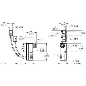 Turck - Induktiver Näherungsschalter Sensor NI2-Q9.5 #1650062 induktiv