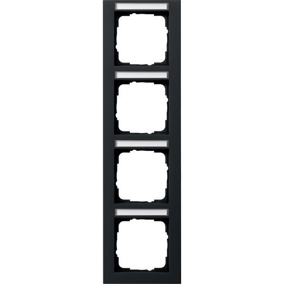 Gira - Abdeckrahmen 4f. sw 111409 senkrecht BSF