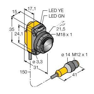 Turck - Einweg-Lichtschranke Opto-Sensor QS186EQPMA Einweglichtschranke
