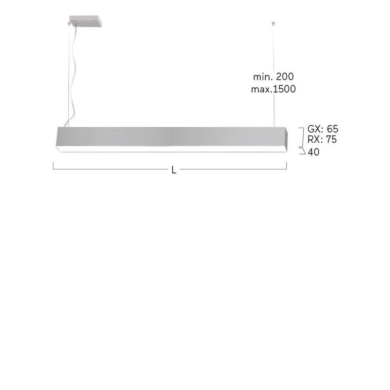 Lightnet - Pendelleuchte LED-Pendelleuchte LRXGEE-830M-L890-A 3000K, silber