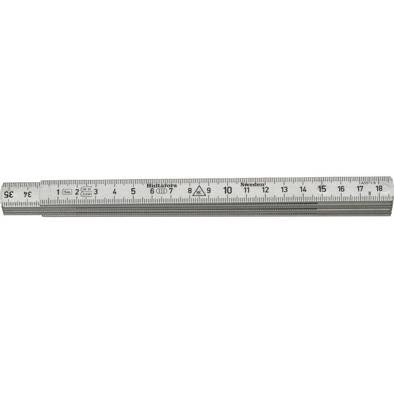 Hultafors - Gliedermaßstab Gliedermassstab alu A59-1-6 -mm- 1m − 5 Stück