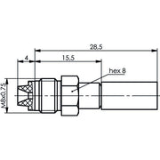 Telegärtner - Koax-Steckverbinder FME-Kabelbuchse 100025650 PP cr/cr − 5 Stück