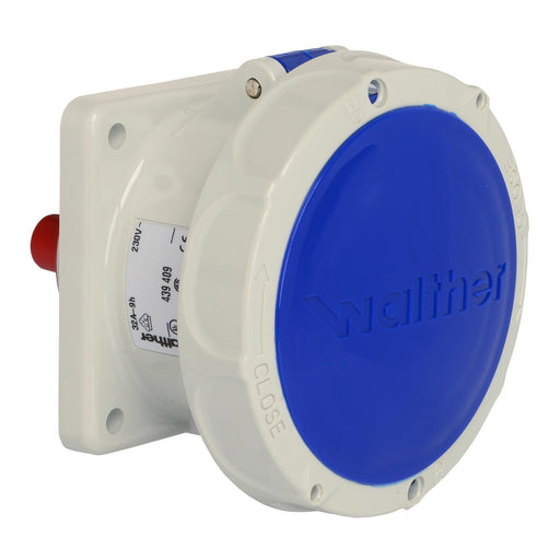 Walther Werke - CEE-Anbausteckdose (IEC 60309) Anbaudose gerade 16A 419409 4P 230V 9h IP67