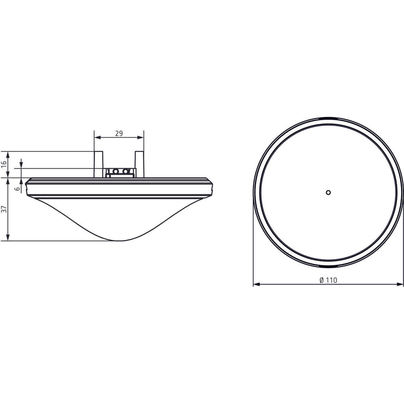 Theben - Bussystem-Bewegungsmelder Präsenzmelder thePrema S360KNXUPWH Standard-Version