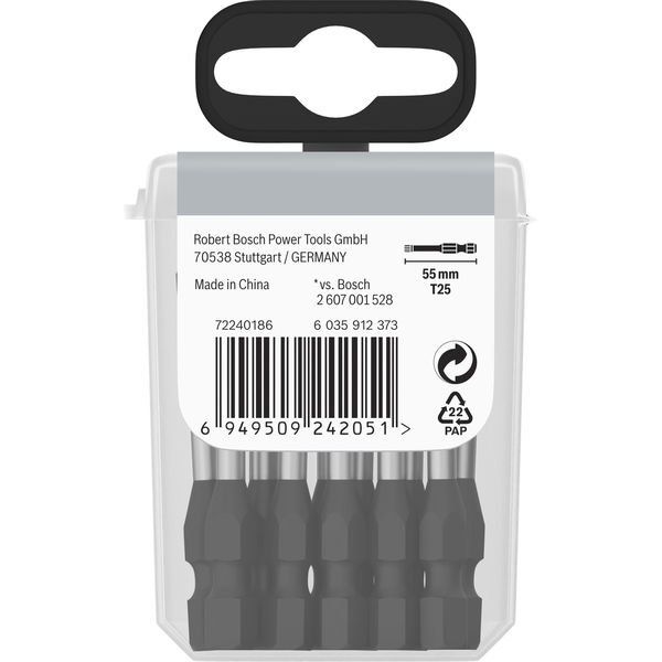 Bosch - Bit PRO Impact Bit, T25 2608522534VE(15) 55 mm, 15-tlg. − 10 Packung