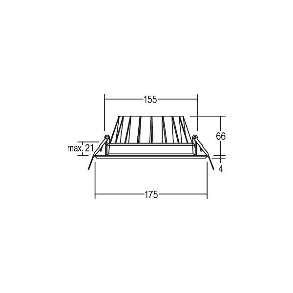 Brumberg Leuchten - Downlight/Strahler/Flutlicht LED Einbaustrahler 12528074 500mA 4000K weiß