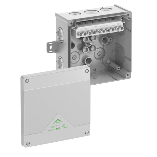 Spelsberg - Dose, Gehäuse für Montage auf der Wand/Decke Abzweigkasten Abox 100 AB-10² IP66, 10qm