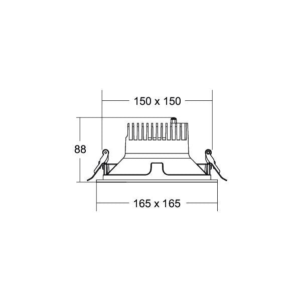Brumberg Leuchten - Downlight/Strahler/Flutlicht LED-Einbaudownlight 230 V 40643174 4000K, 57Gr