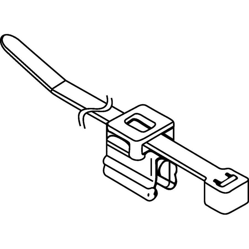 HellermannTyton - Kabelbinder Befestigungsbinder T50ROSEC4B-PA66W-BK schwarz − 500 Stück
