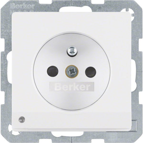 Berker - Steckdose pows/gl 6765106089 m.Schutzkontaktstift
