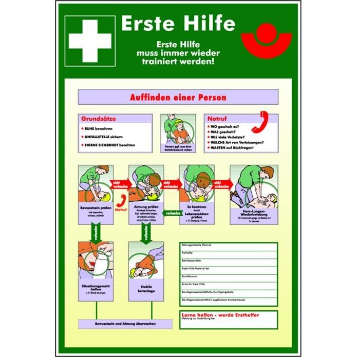 Klar - Warn-/Hinweisschild Erste-Hilfe Kennzeichnung 216/71