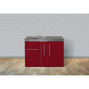Stengel - Mini-Küche Miniküche Premiumline MPBR120AKSKSreBliS Bordeauxrot