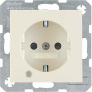 Berker - Steckdose SCHUKO-Steckdose ws/gl 41108982 Kontroll-LED