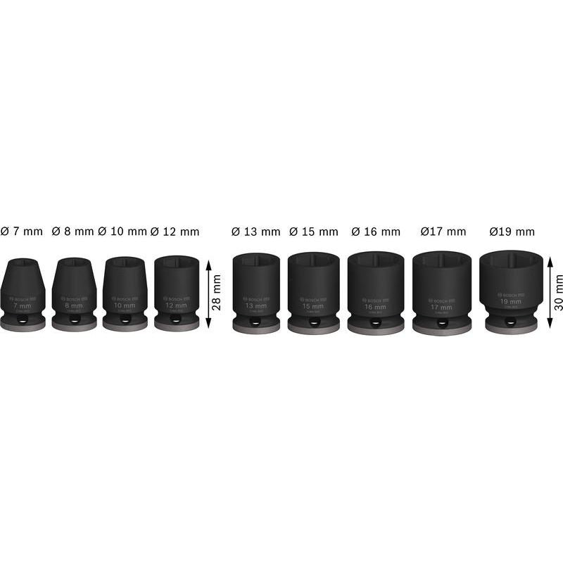 Bosch - Steckschlüsselset PRO Impact 2608003036 Steckschlüsselsatz