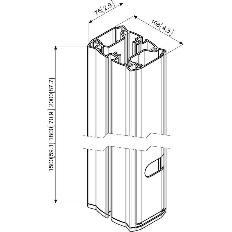 Vogels - Halterung für Audio-/Videosysteme Standrohr Connect it PUC2720 sw 200cm,sw