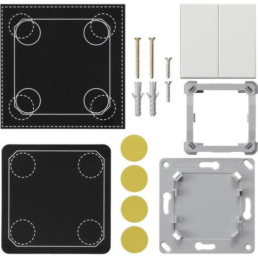 Gira - Zubehör/Ersatzteile für Installationsschalterprogramme Funk-Wandsender 2fach rws 823203 ohne Platine