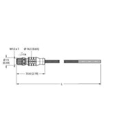 Turck - Rundsteckverbinder, feldkonfektionierbar (Industriesteckverbinder) Anschlussleitung RSSD-4422-100M