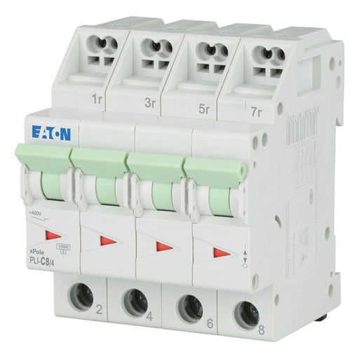 Eaton - Leitungsschutzschalter PLI-C8/4 C 8A, 4p Steckkl