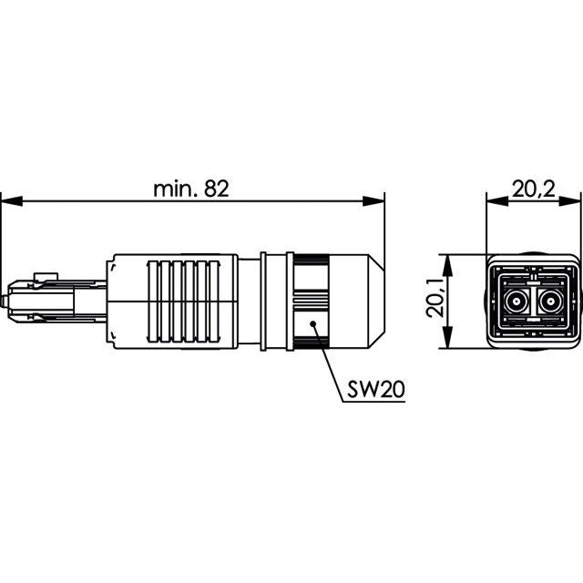 Telegärtner - LWL-Steckverbinder STX V4 2SC Steckerset 100007602 SM